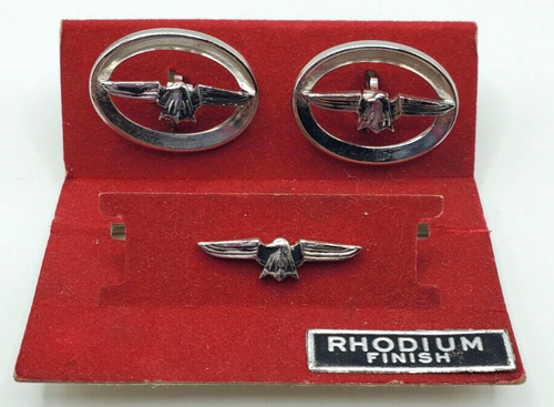 TIE TACK MANSCHETTENKNÖPFE MIT FLÜGELN in Rhodium AUSFÜHRUNG wunderschön - Bild 2 von 7