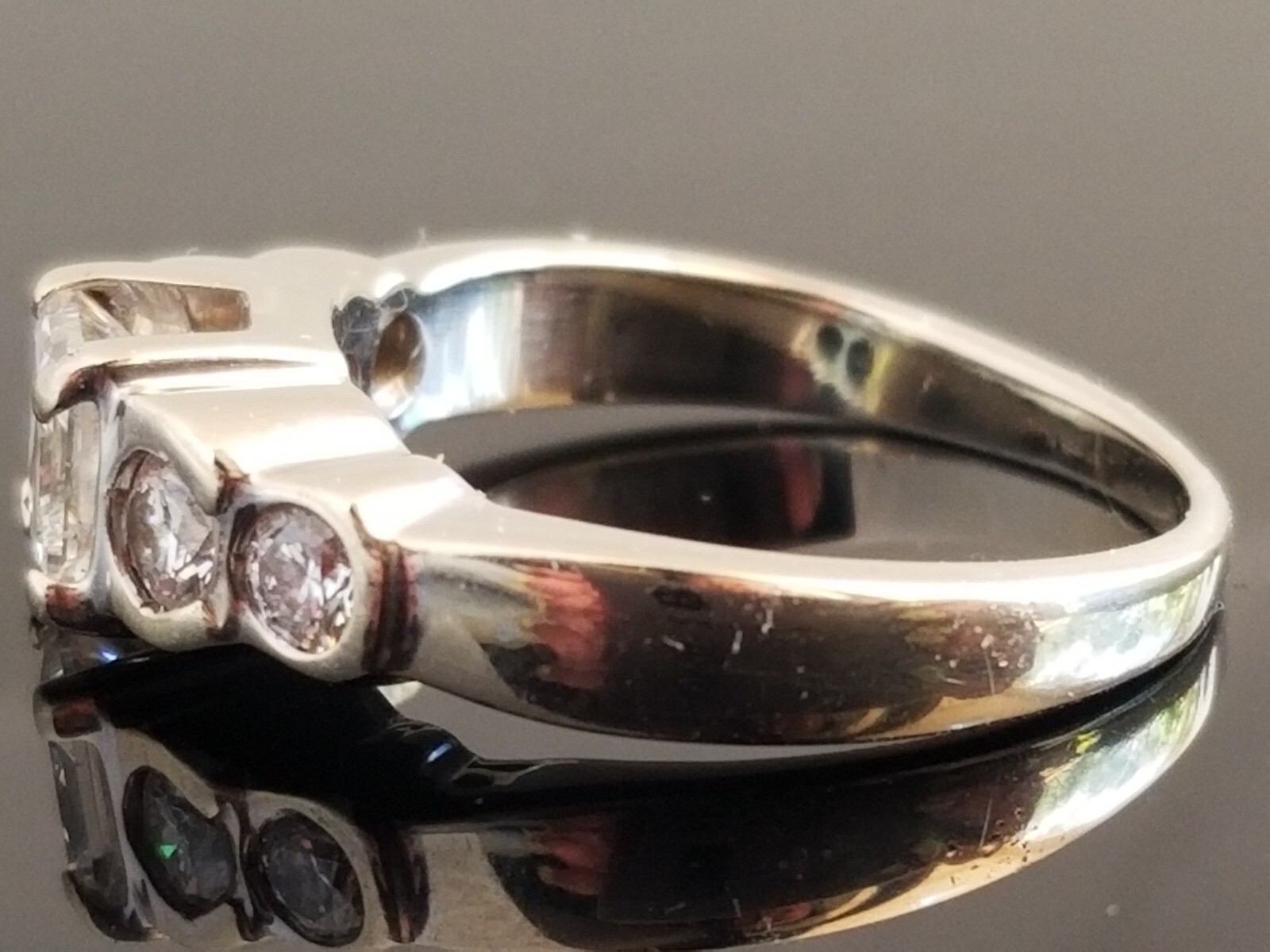 Quality Crafted Princess Solitaire Round Accent D… - image 4