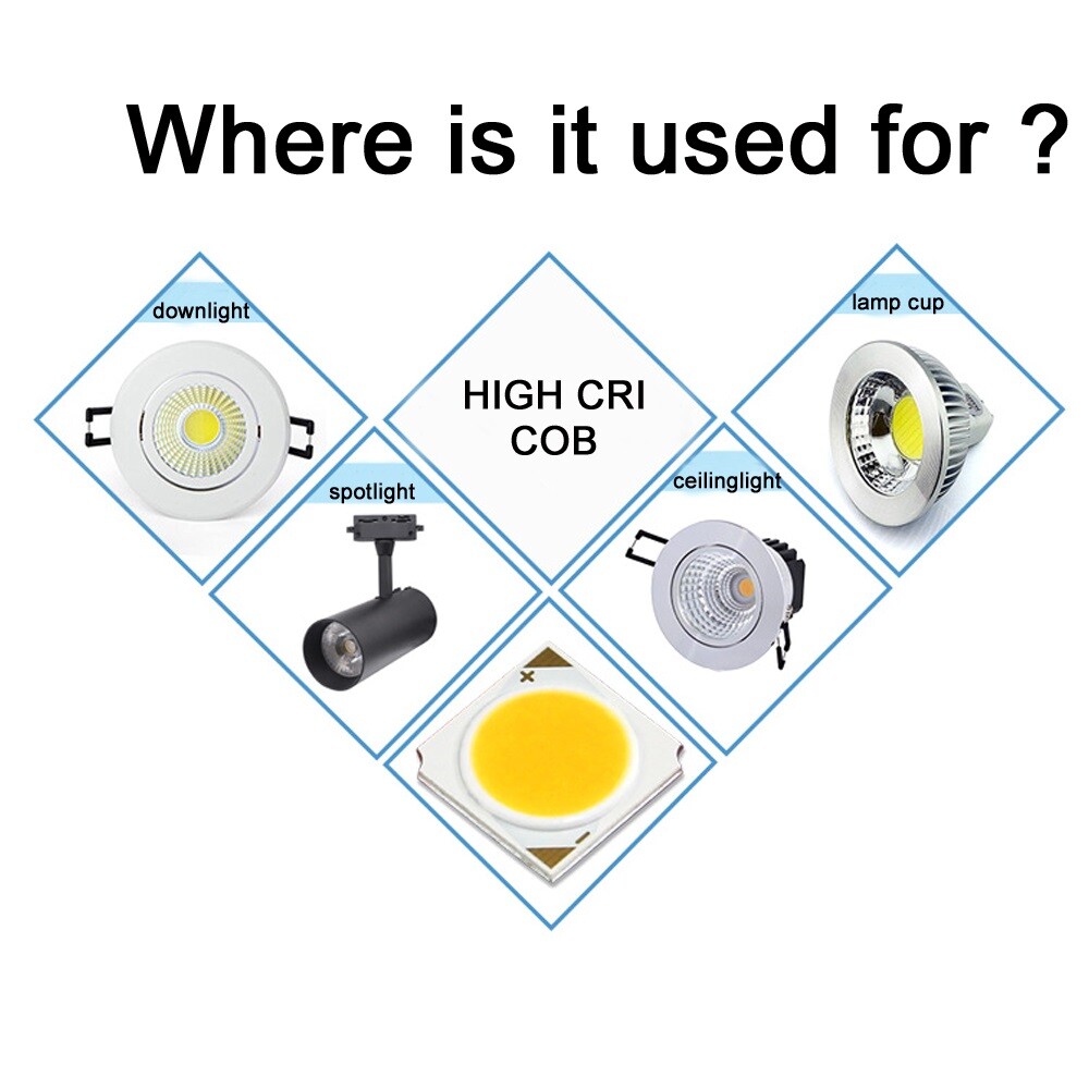 Image 4 - Hohe CRI 95 RA (95-98) COB LED WeiÃ 5600K 27-29V 450ma 1100lm-1200lm For DIYs
