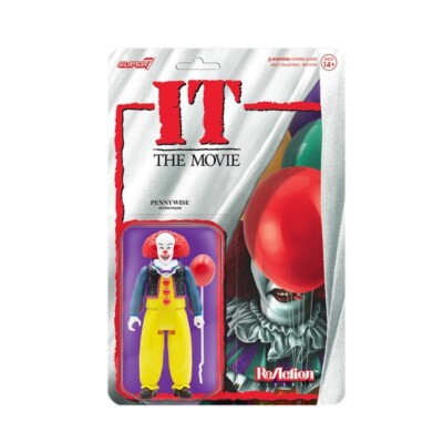 Super7 IT Pennywise ReAction Figur 3,75'' Horror Clown Ballon Karton Spielzeug