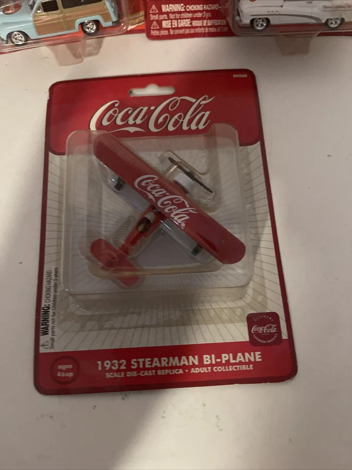 "VINTAGE" 1979 COCA-COLA GEARBOX TOY 1932 STEARMAN BI-PLANE NIB + Calendar Cars! - Image 2 of 4