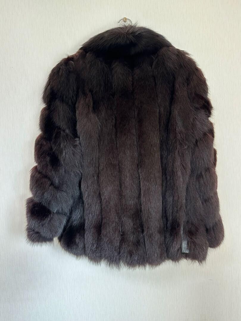 Belle Vison Saga Fox Fur Half Coat Mid Length Size-M Black Belle Vison Saga Fox Fur Half Coat Mid Length Size-M Black