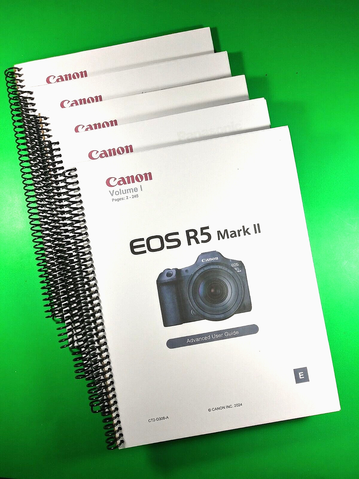Owners Manual for Canon EOS R5 Mark II, 1227 Page, 5 Vol Set W/Clear Covers!