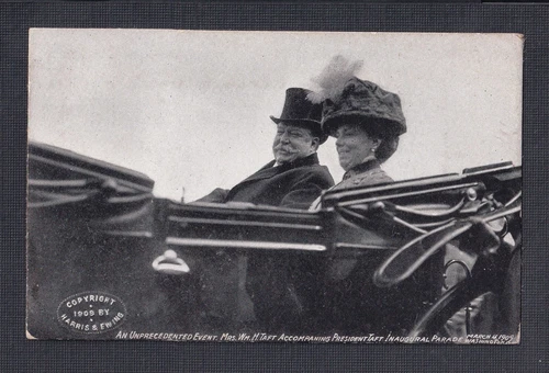 USA 1909 ‘PRESIDENT WILLIAM TAFT & FIRST LADY INAUGURAL PARADE’ POSTCARD UNUSED