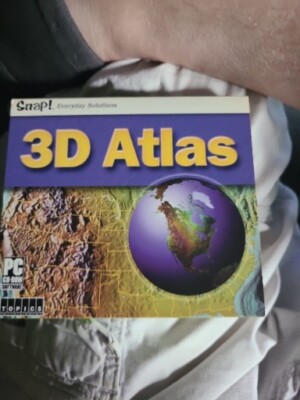 Vintage 2003 3D Atlas PC CD-ROM Software SNAP! WINDOWS 95 98 1.6 Map | eBay