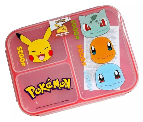 Favourite Kids Character 3 Piece Lunch Box Disney, Pokemon Lidded Food Container - Picture 20 of 20