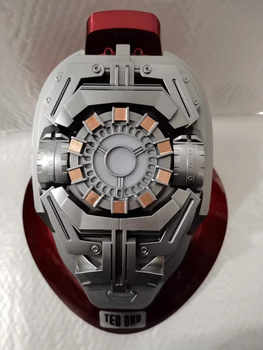 1:1 Iron Man MK5 Helmet Base Stand w/ LED 5.2 Bluetooth Speaker Breathing Light - Picture 12 of 13