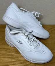 Women's Size 6 1/2 M Easy Spirit JPEnergetic White Leather Lace Up Comfort Shoes