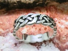 Keltischer Knoten 925 Sterling Silber Ring Kelten Band Silberring