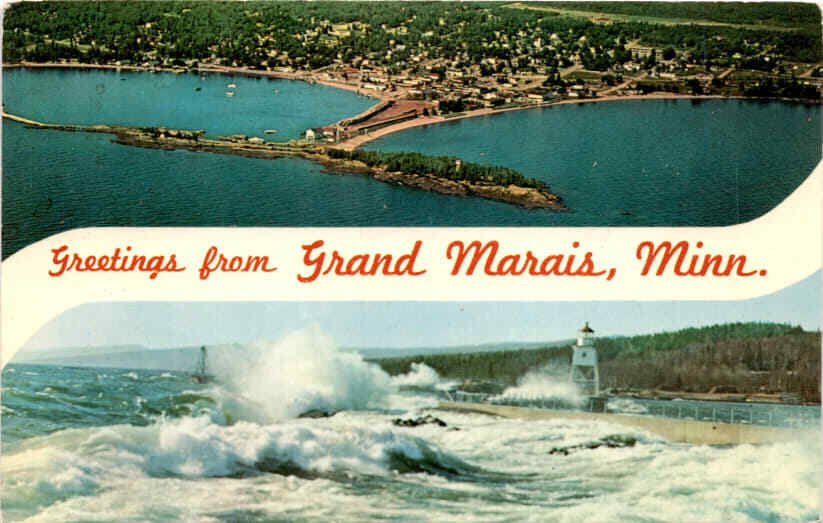 Grand Marais, minn, Lake Superior, Sule Art Shop, Kearney, Julie M Postcard