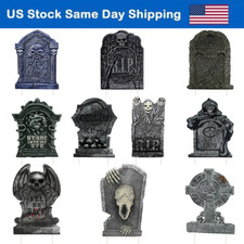 10 PCS Halloween Tombstone Yard w/ Stakes Yard Signs Gravestone Signs Lawn Decor