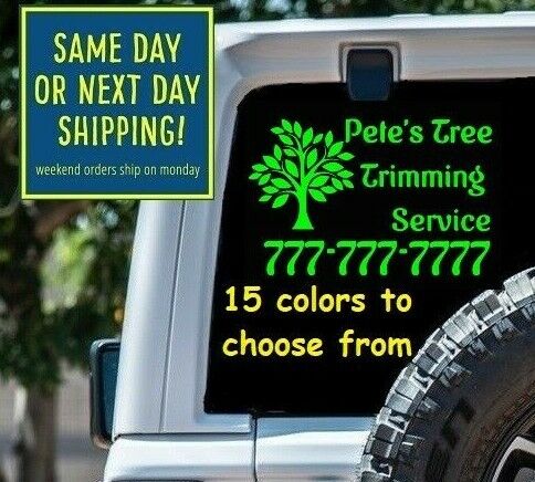 6 Sizes Custom Tree Trimming Service Decal Sticker Car Window Personalized Gift - Foto 1 di 2