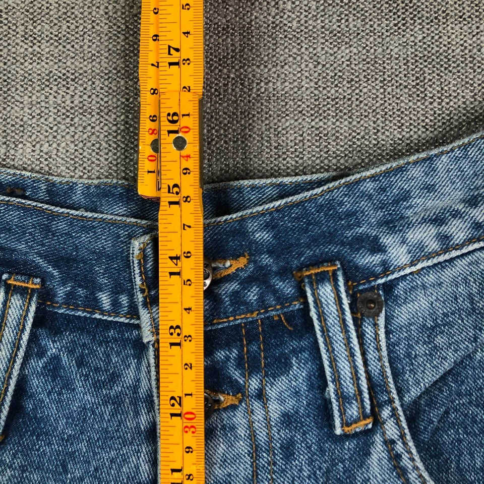 Pantalones Cortos Pepe De Colección Para Mujer 11/12 30 Azul Botón Mosca Michelle Sueltos Años 90 Foto 4 de 4