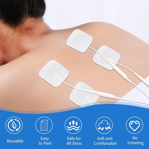 40x TENS Elektroden Pads Selbstklebend für Massage EMS Reizstrom Gerät 4x4cm DHL - Bild 9 von 18