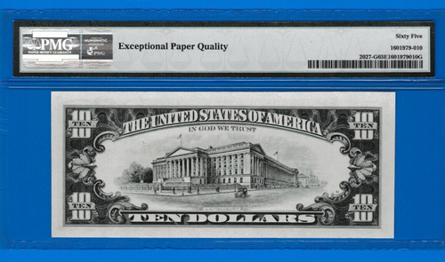 1985 $10 Federal Reserve note CHICAGO PMG 66 ** PRICE FOR ONE NOTE ** - Picture 4 of 4