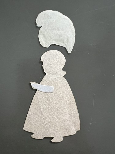 1930s Antique Handmade Drawn Paper Doll 2 pieces One of a Kind - Picture 2 of 3