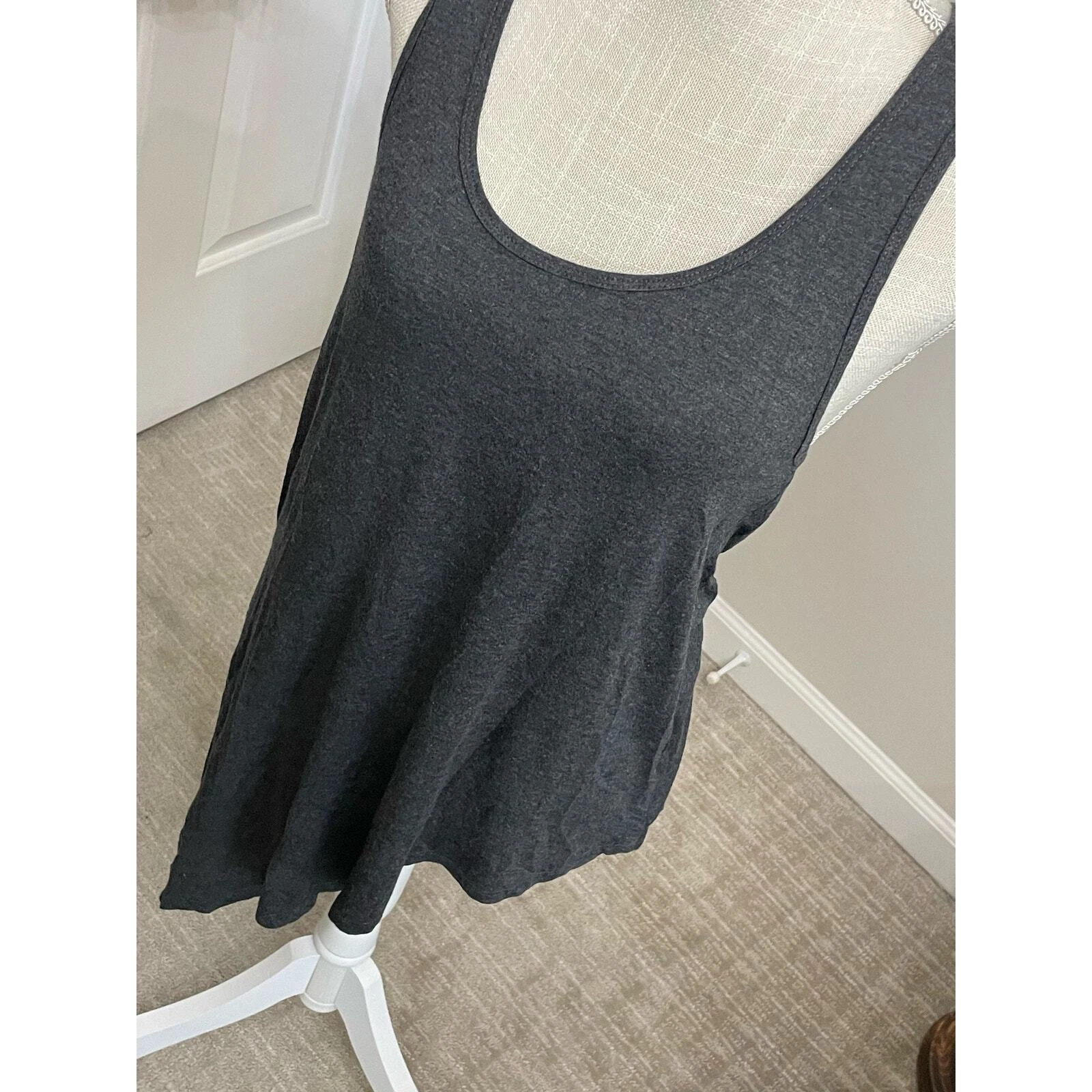 beyond-yoga dark asymmetrical racerback side tie tank-top