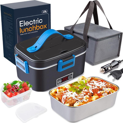 Springtok Electric Lunch Box - 80W Portable Food Warmer, 1.5L & 1.8L, Multi-Volt