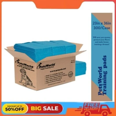 PETSWORLD Economy Value Puppy Training & Potty Pads (23x36 inch) 300 Count