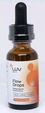 Luv Health Flow Drops Adaptogenic Mushroom Focus Energy Clarity Peach Watermelon