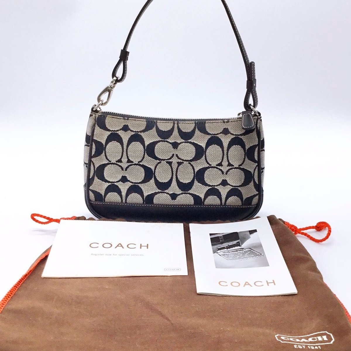 Coach Signature Accessory Pouch Blue Bag