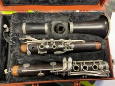 Vintage Noblet Paris Evette  Schaeffer Buffet Wood Clarinet with Case