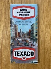Texaco Map Buffalo Niagara Falls Rochester New York 1969 Gas Oil Folding Touring