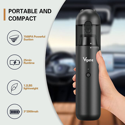 7500pa Car Handheld Vacuum Cleaner Mini Portable Cordless Small Vacuum Cleaner