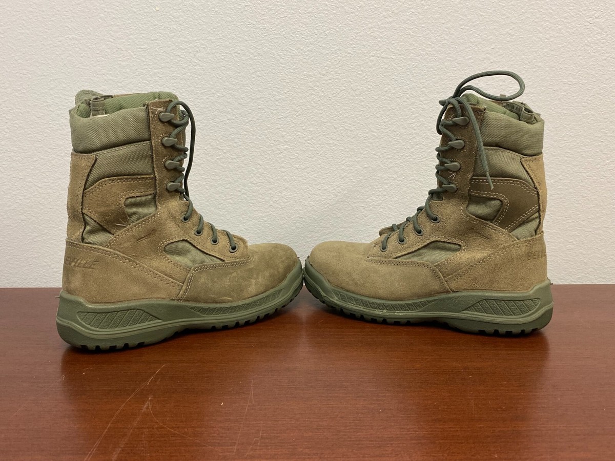 Belleville 610ZST Sage Military Lace Zip Steel Toe Boot Size 6 W Gray USA Made Belleville 610ZST Sage Military Lace Zip | Mercari main image 4