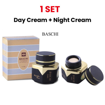 Cream Baschi Pearl Skin Dark Spots Clear Powder Active Freckles Reduce Day&Night