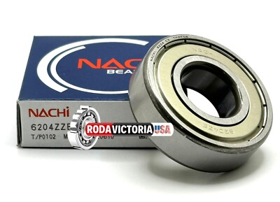 NACHI 6204 ZZ DEEP GROOVE BALL BEARING, METAL SHIELDED 20x47x14mm