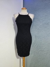 New Look Black Lace Bodycon Dress Size S