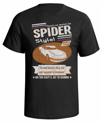 Alfa Romeo Spider 1966 Retro Style Mens Quality T-Shirt Car Gift Eco