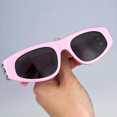 Balenciaga Blush Pink Sunglasses Balenciaga BB0207S 004 Cat Eye Pink Sunglasses  main image 4