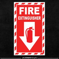FIRE EXTINGUISHER Sticker Decal Alarm Work Safety Emergency Hose Business EMT