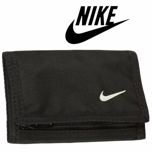 Nike Wallet Black Credit Card Holder Zip Purse Coins Cash Mens Womens Unisex - Picture 1 of 4