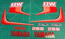 Red graphics fits 1985 Yamaha BW200 BIG WHEEL decals autocollant stickers