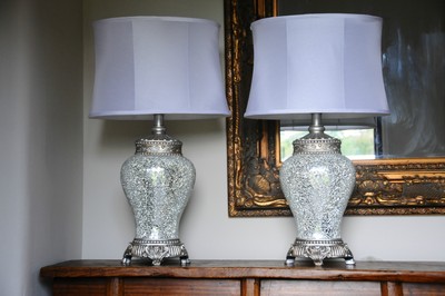 pair of large table lamps