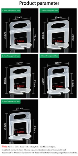 1000-4000 PCS Nivelliersystem Zuglaschen Fliesen 1.5 /2mm Verlegehilfe Laschen - Afbeelding 4 van 12
