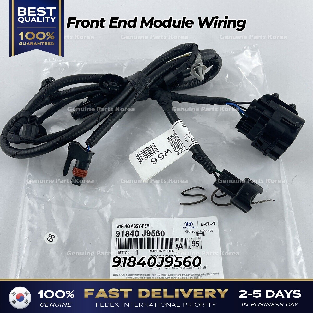 Genuine Front End Module Wiring 91840J9560 for Hyundai Kona Genuine Front End Module Wiring 91840J9560 for Hyundai Kona
