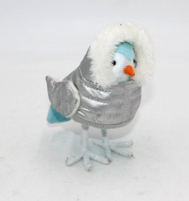 Target Spritz 7'' Winter Blue Bird Silver White Fur Hood Coat Rare HTF Wondershop