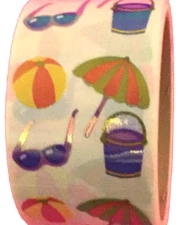 400 Beach set stickers in roll of 100 modules 2" x 2", each sticker 1" RMP6105