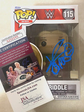 WWE MLW  MATT RIDDLE  Signed Funko  Pop  Action Figure JSA AJ58195