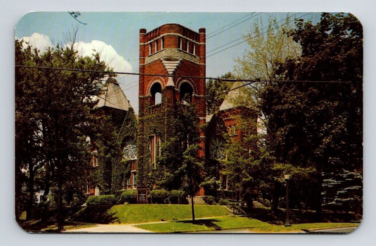 Geneva New York First Baptist Church Historic Landmark Chrome UNP Postcard