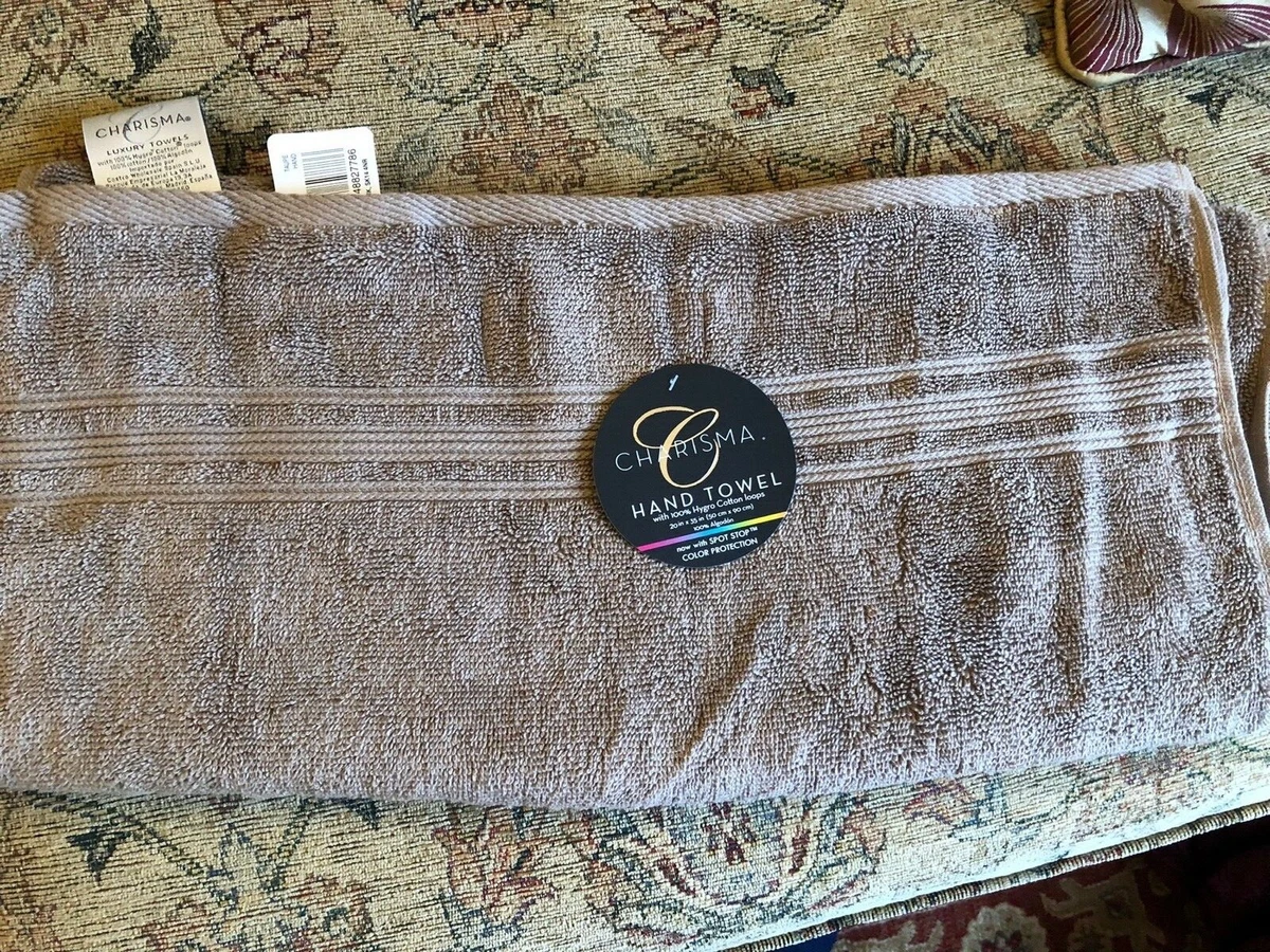 BNWT CHARISMA TAUPE HAND TOWEL 100% HYGRO COTTON LOOPS 50 X 90 CM