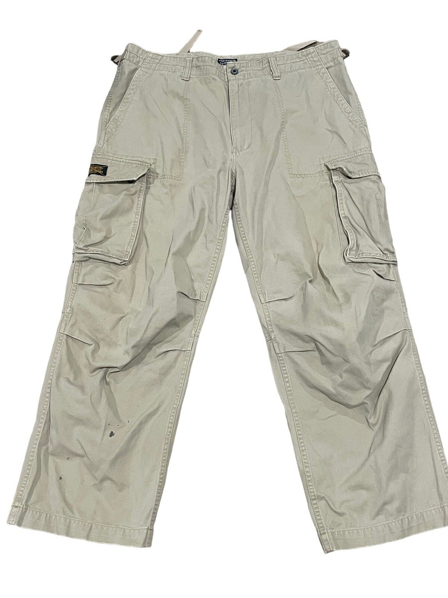 Vintage Polo Jeans Co Ralph Lauren Cargo Pants Mens 40x30 Khaki 