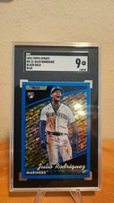 2022 TOPPS UPDATE BG-12 JULIO RODRIQUEZ BLACK GOLD BLUE - SGC 9 GRADE