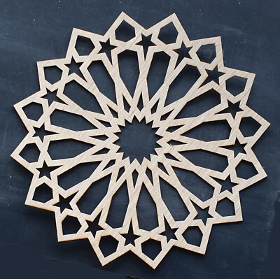 Dekorpaneele Ornament Rosette - Holz Verkleidung Verzierung für Wand Decke Möbel
