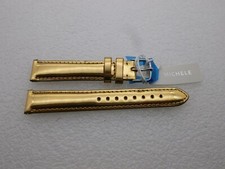 Genuine Michele 16mm Gold Patent Watch Band Strap New