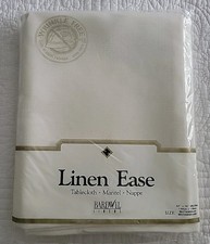Bardwil Linens Linen Ease Ivory Tablecloth 52"x70" Oblong NIP